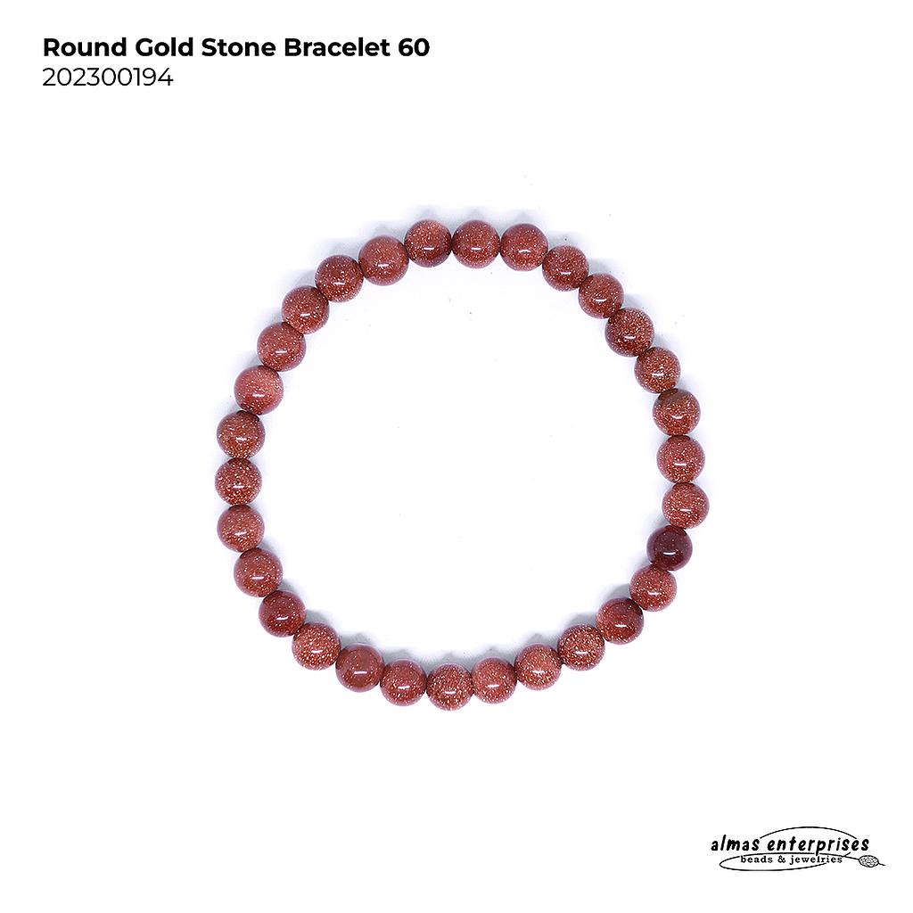 Round Gold Sandstone Bracelet
