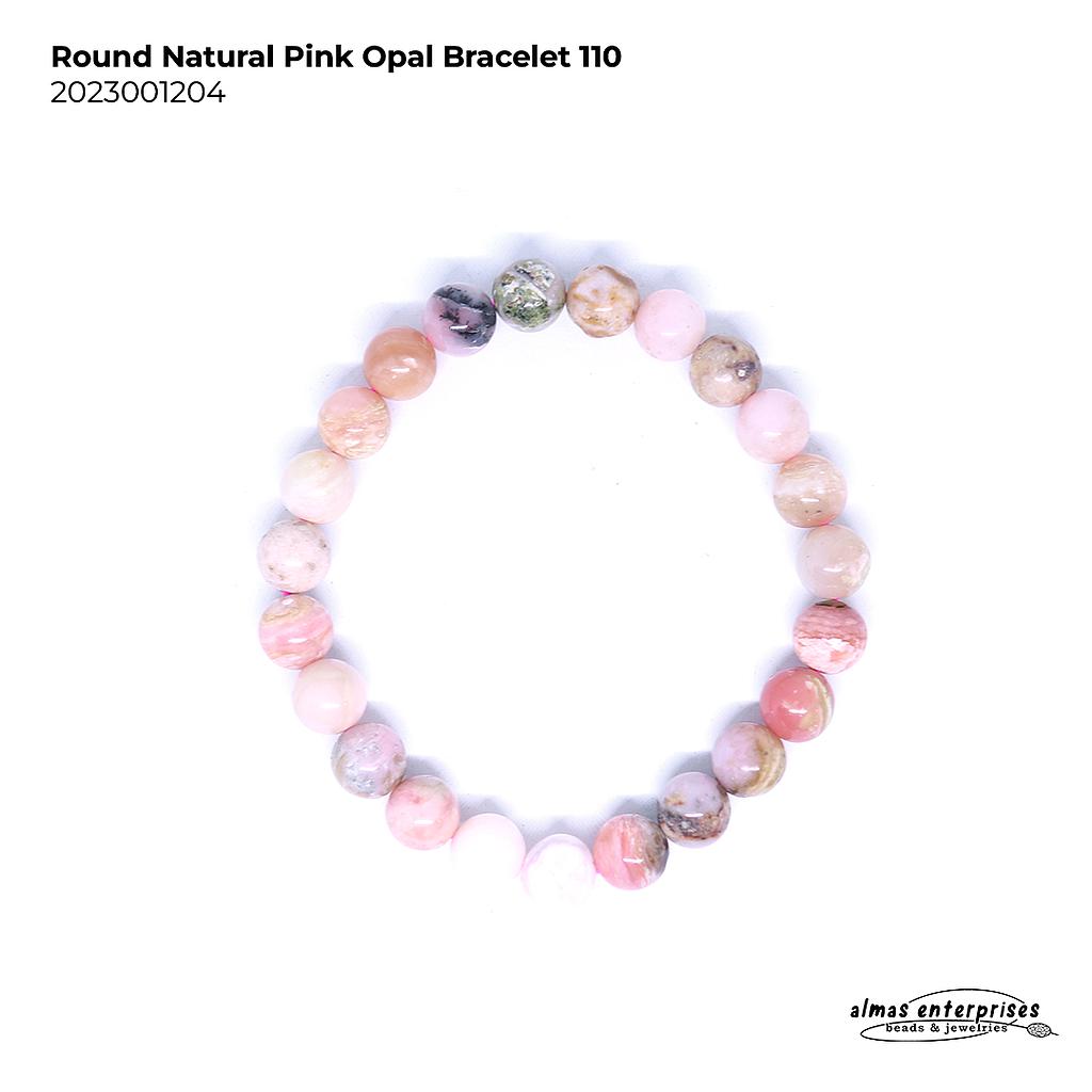 Round Nat.Pink Opal Bracelet