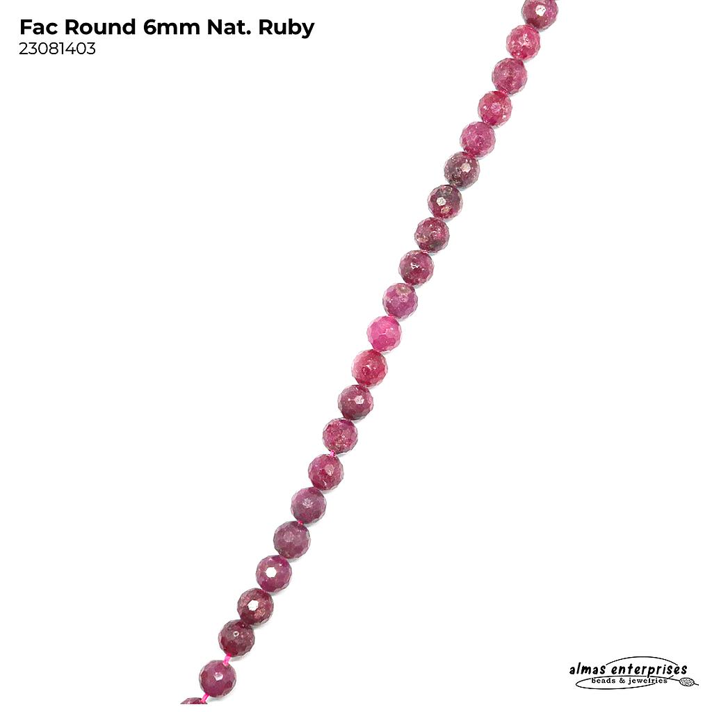 Fac Rd 6mm Nat.Ruby