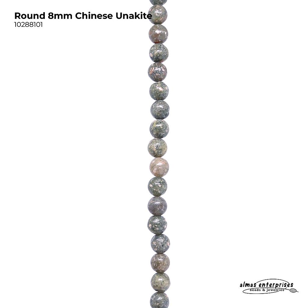 Round 8mm Chinese UNAKITE