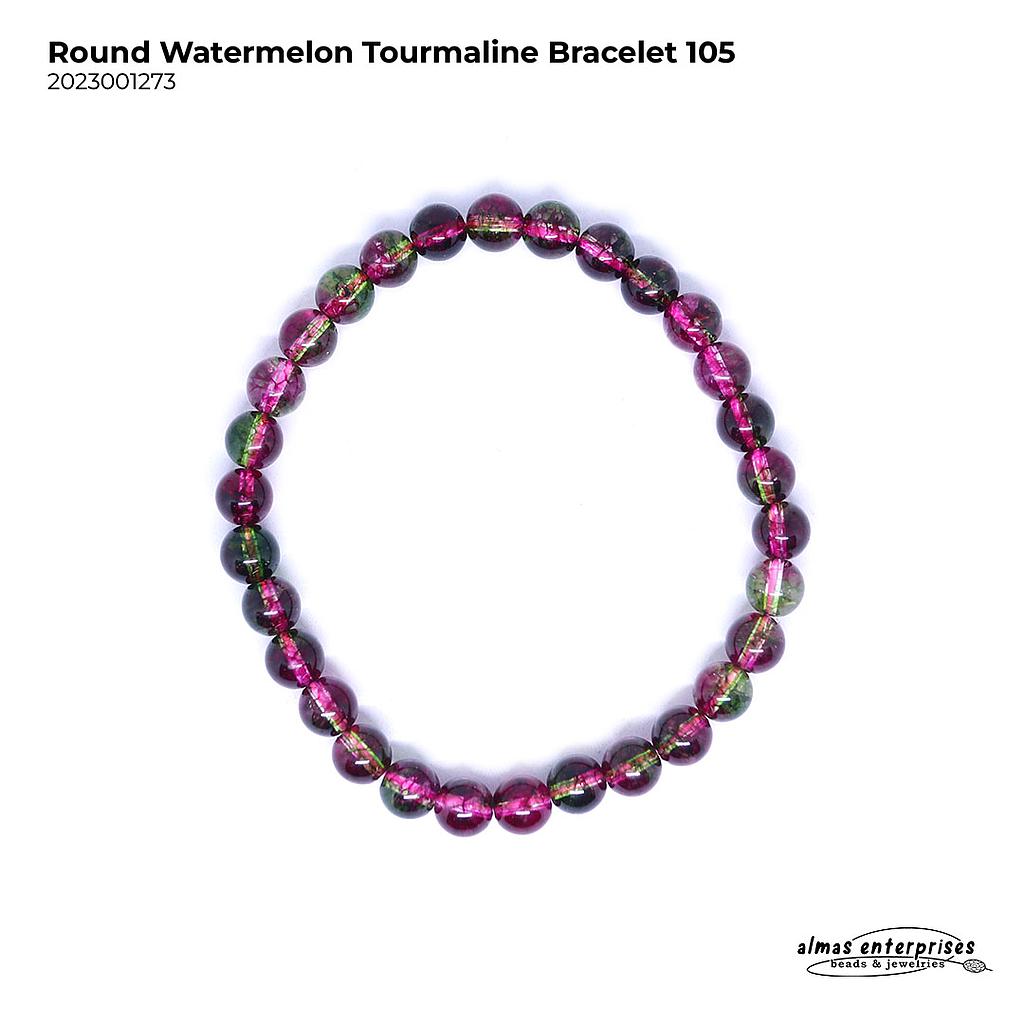 Round D.Watermelon Tourmaline Bracelet