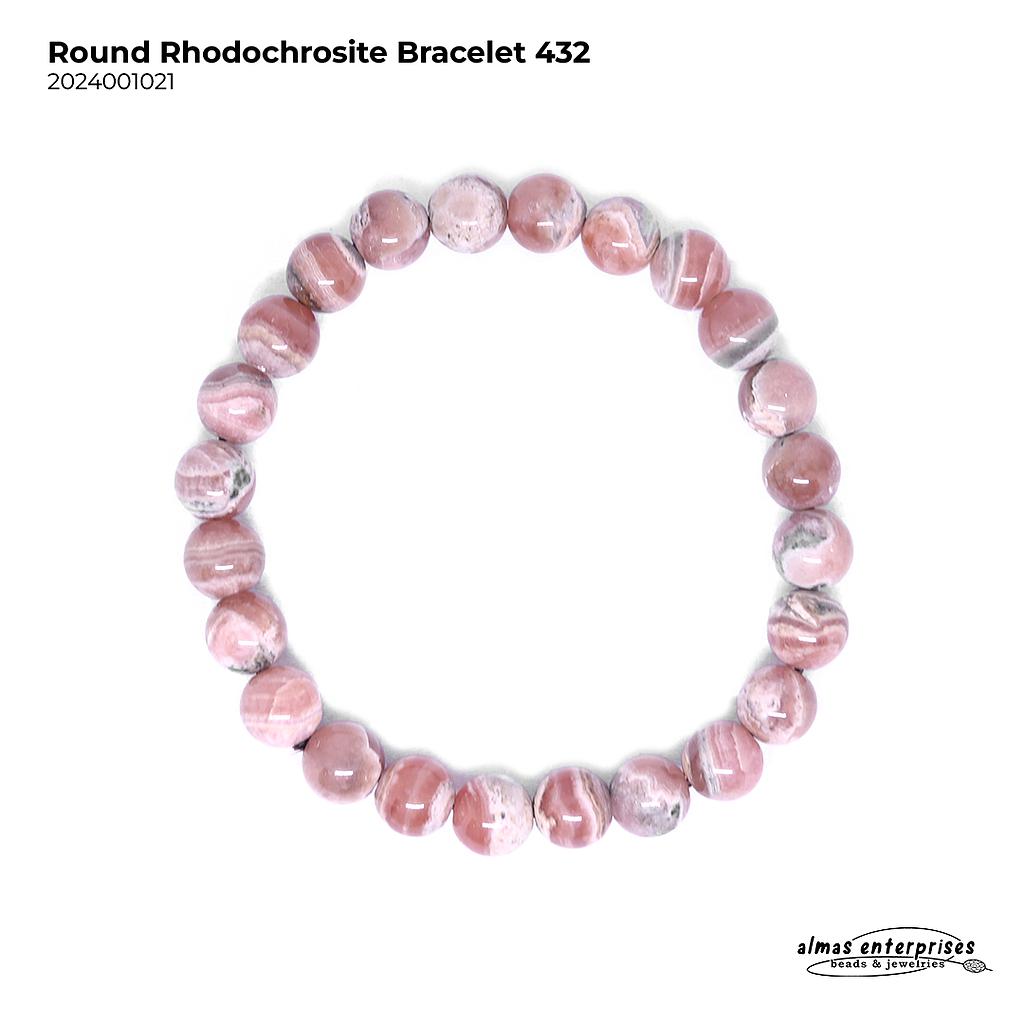 Design Round Rhodochrosite Bracelet