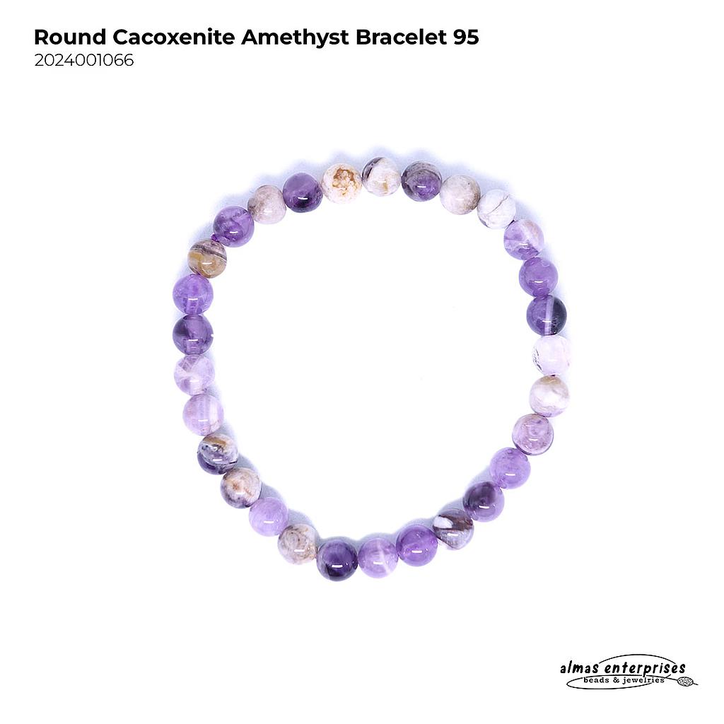 Design Round Cacoxenite Amethyst Bracelet