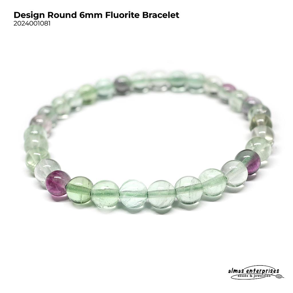 Design Round Fluorite A Bracelet