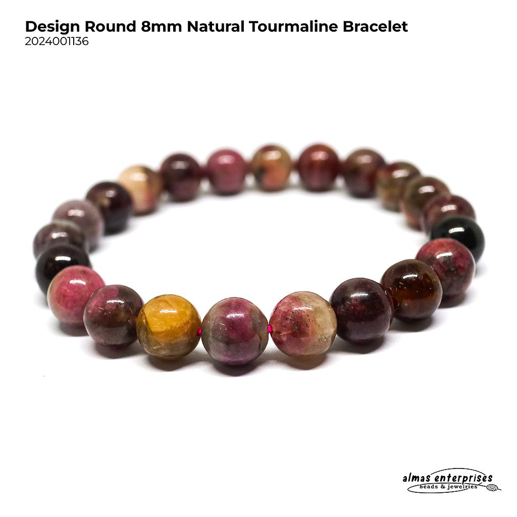 Design Round Nat. Tourmaline Bracelet