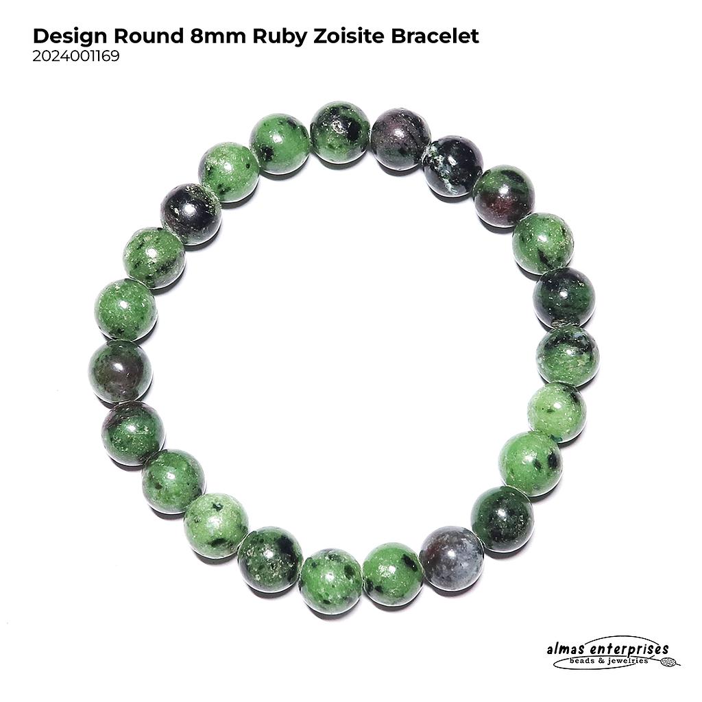 Design Round Ruby Zoisite Bracelet