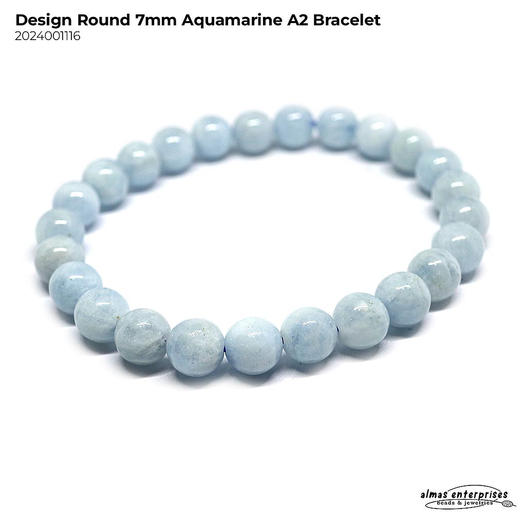 Design Round Aquamarine A2 Bracelet