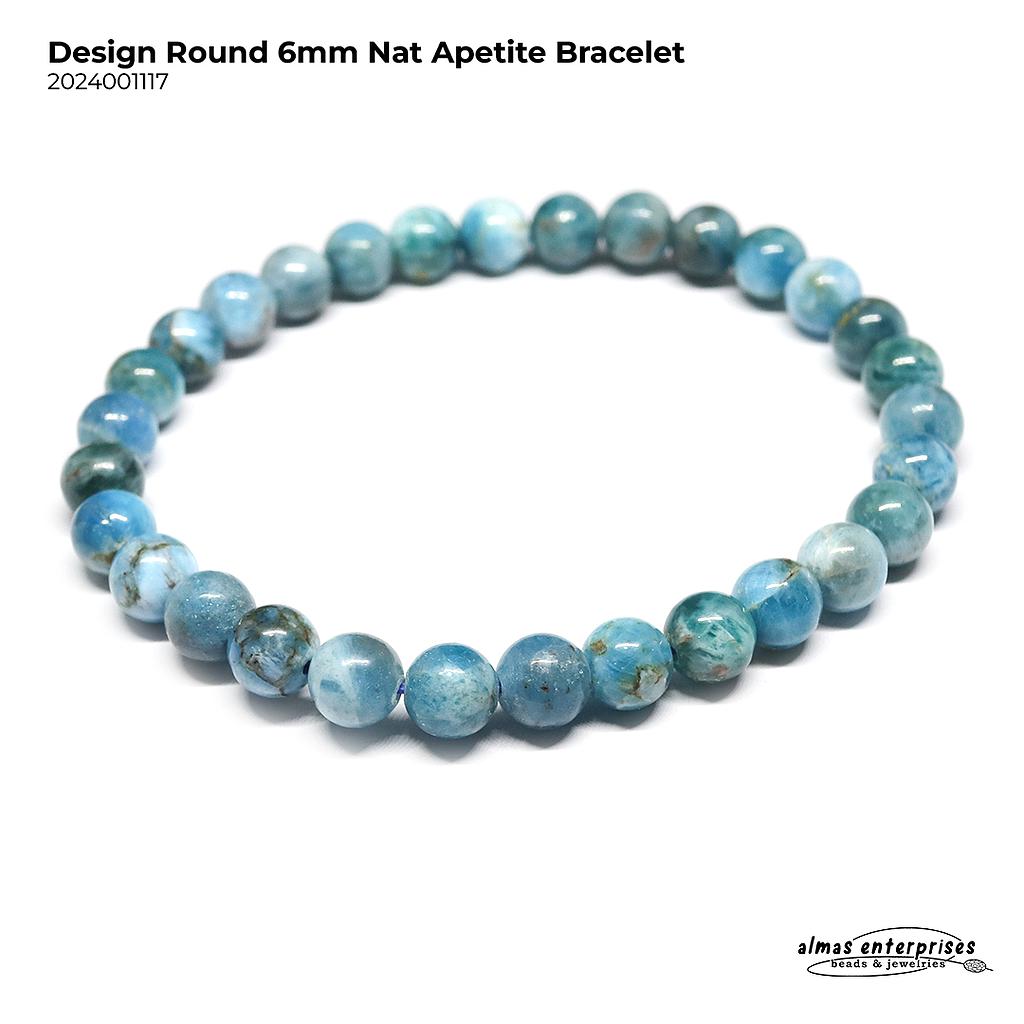 Design Round Natural Apatite Bracelet