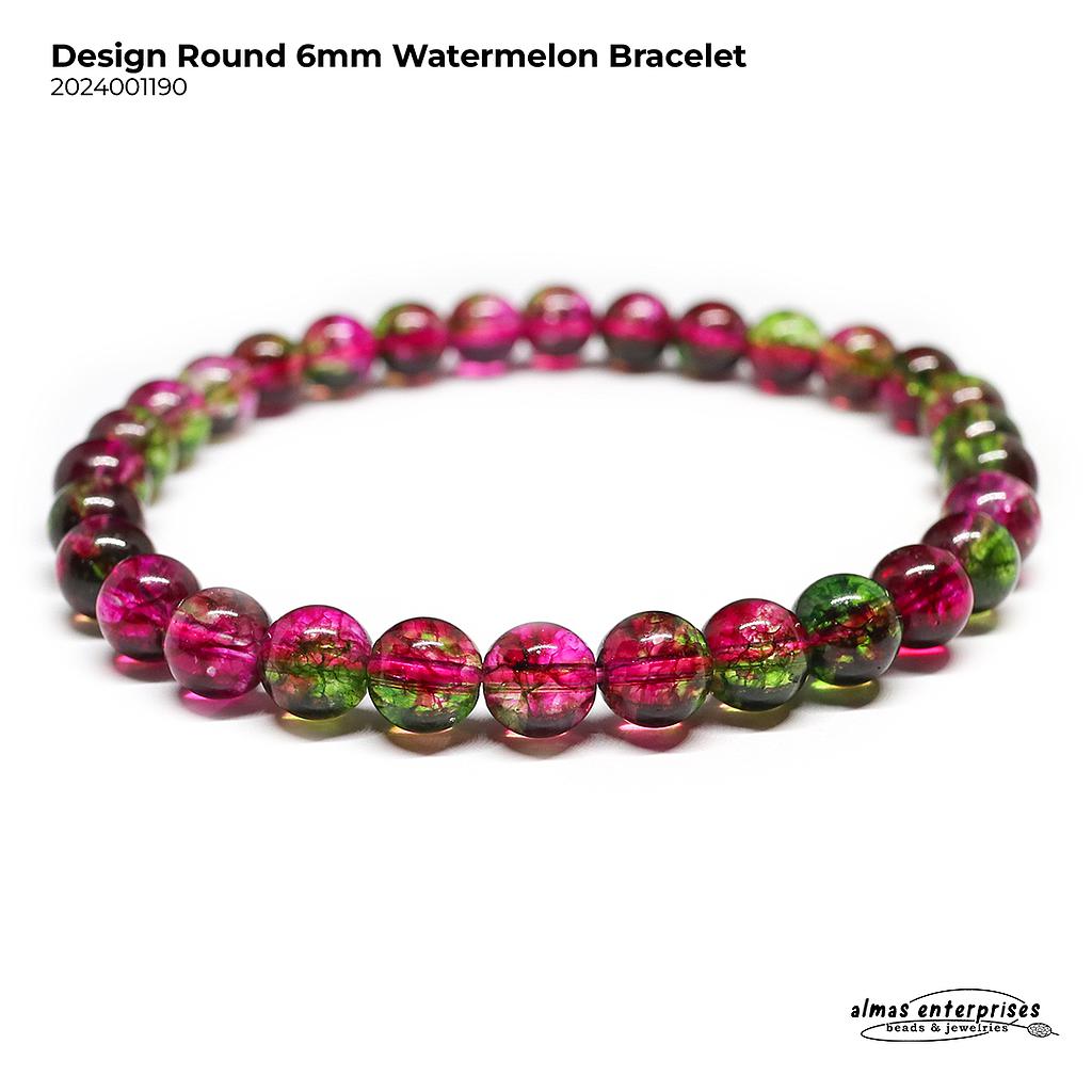 Design Round D.Watermelon Quartz Bracelet