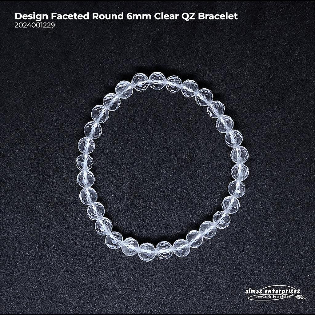Design Fac.Round Clear Qz Bracelet