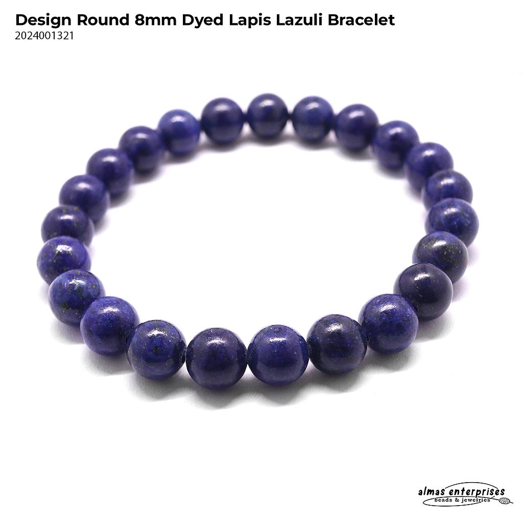 Design Round Dyed lapis Lazuli Bracelet