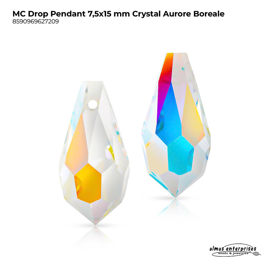 MC Drop Pendant 7,5x15mm Crystal AB