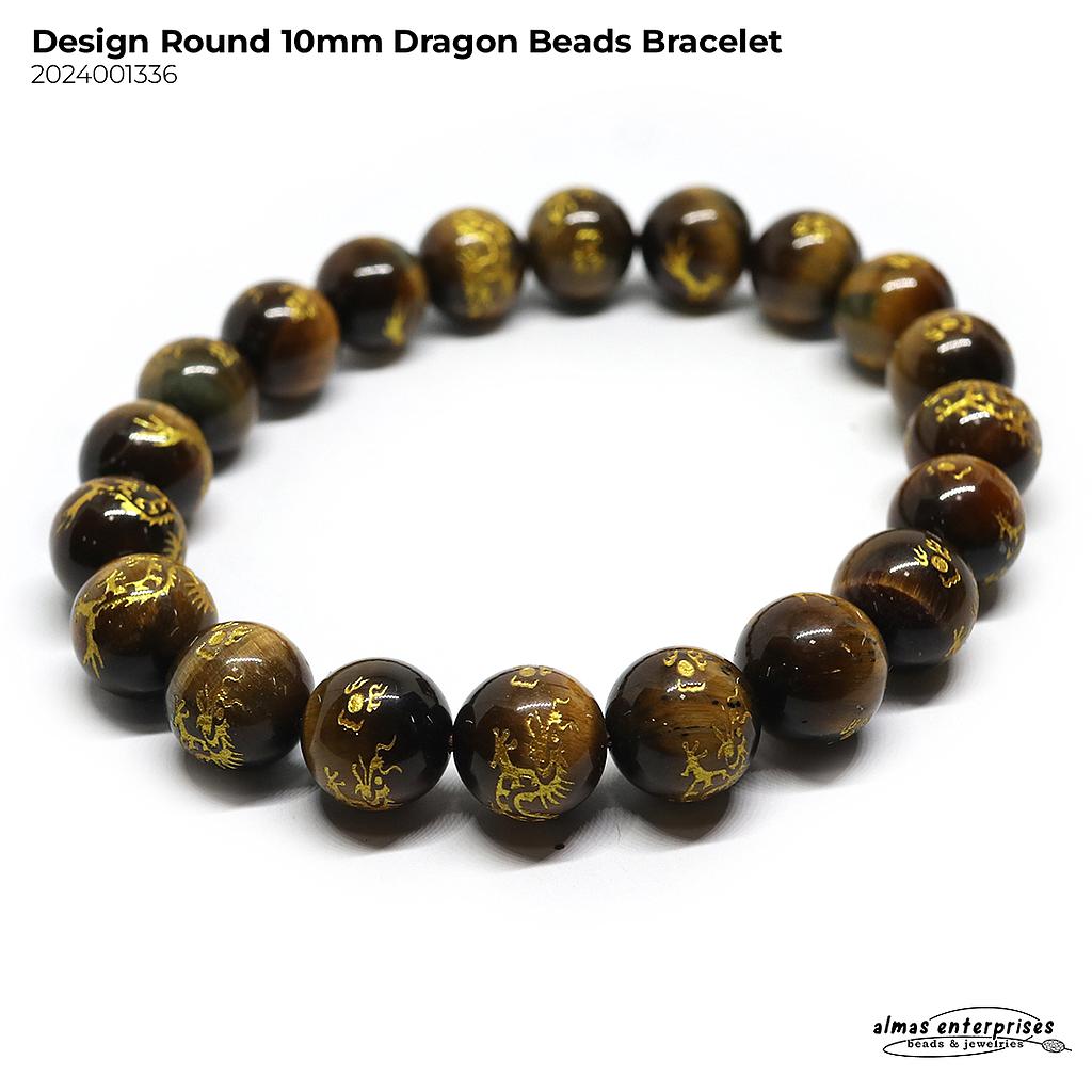 Design Round Dragon Beads Bracelet