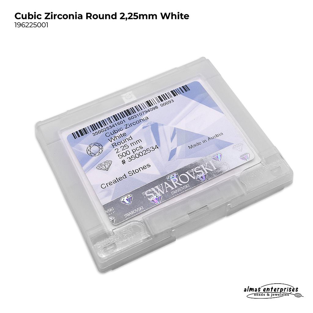 Cubic Zirconia Round 2.25mm White