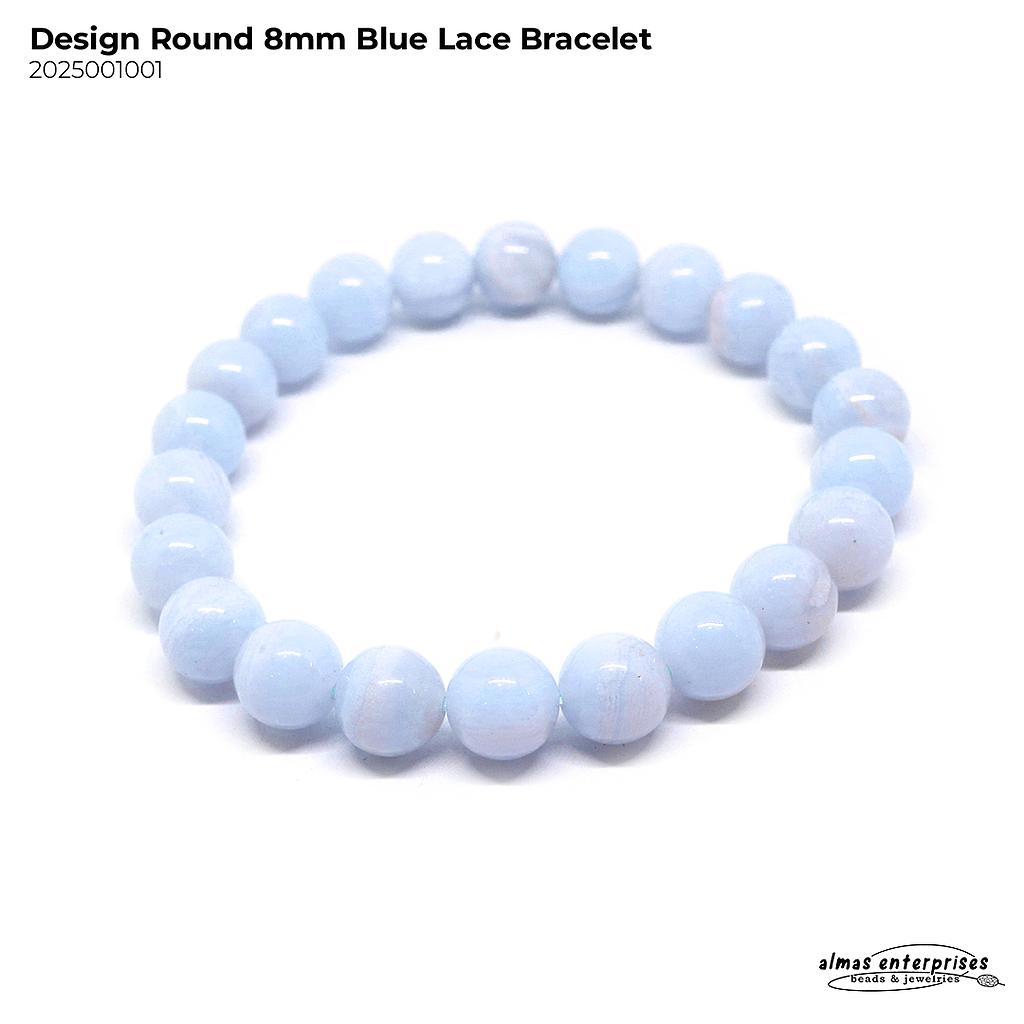 Design Round Blue Lace Bracelet
