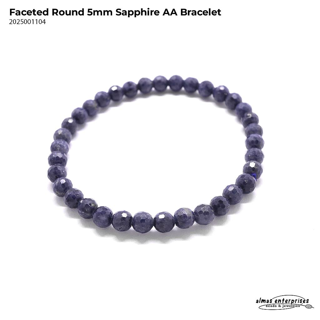 Faceted Round Sapphire AA BRACELET
