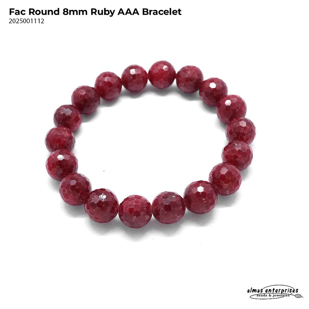 Faceted Round Ruby AAA Bracelet