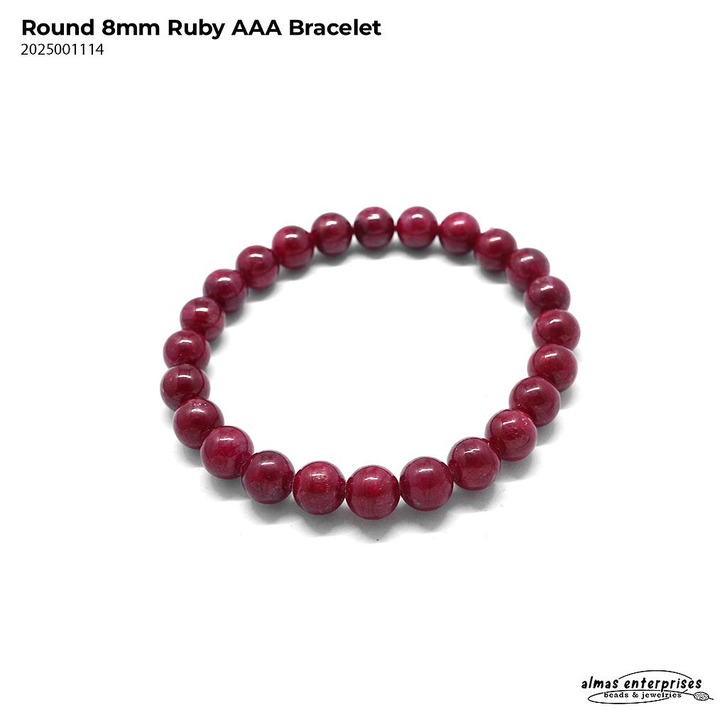 Round Ruby AAA Bracelet