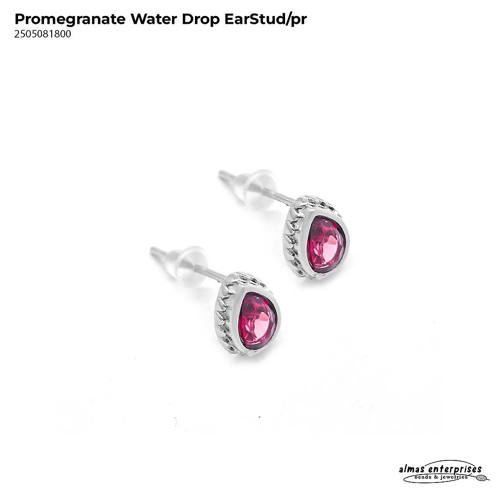 Promegranate Water Drop Earring