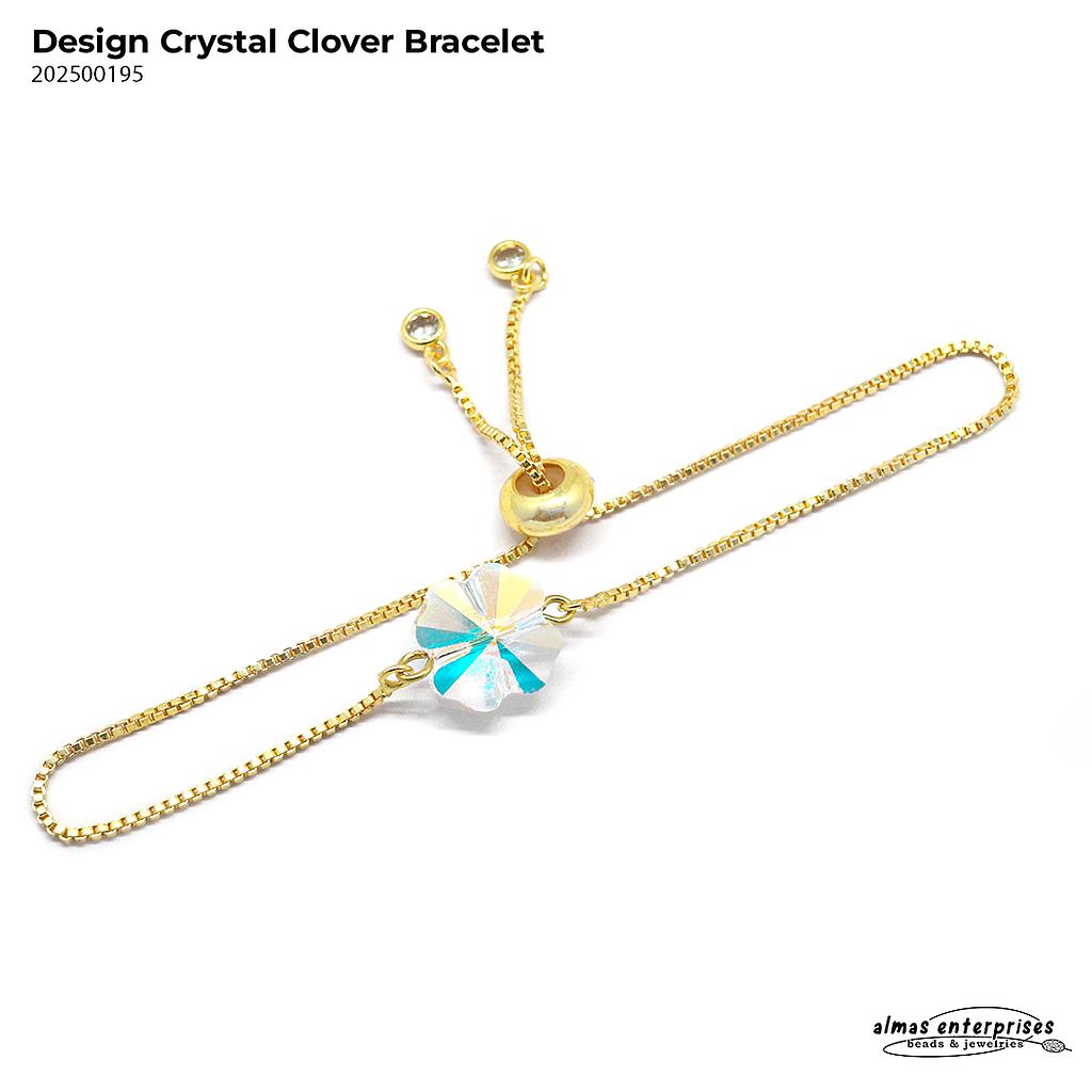 Design Crystal  Clover Bracelet