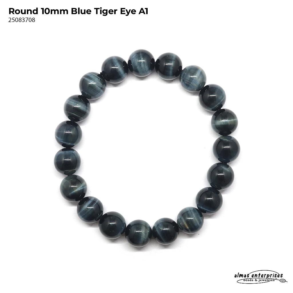 Round Blue Tiger Eye A1 Bracelet