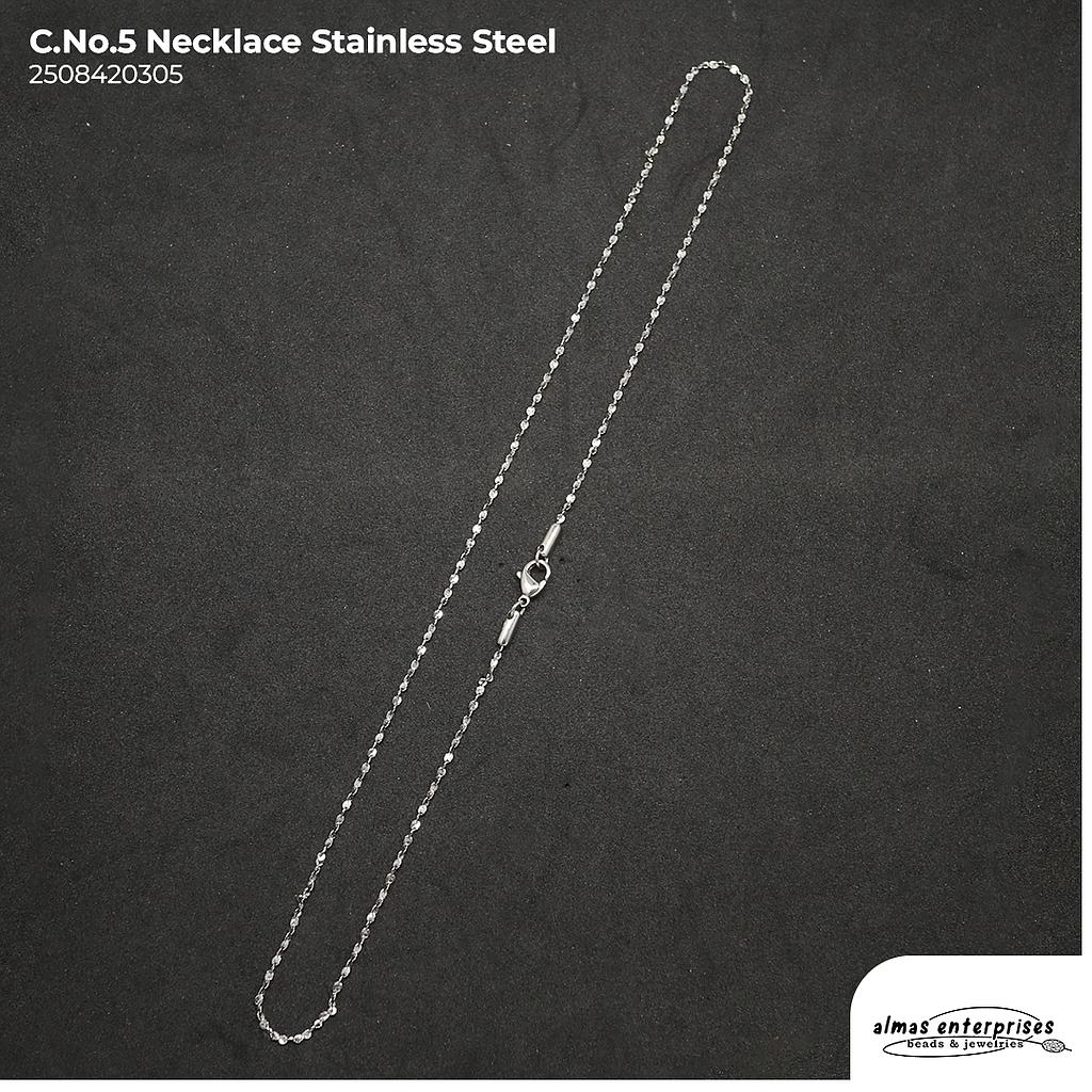 C.No.5 Necklace Stainless Steel