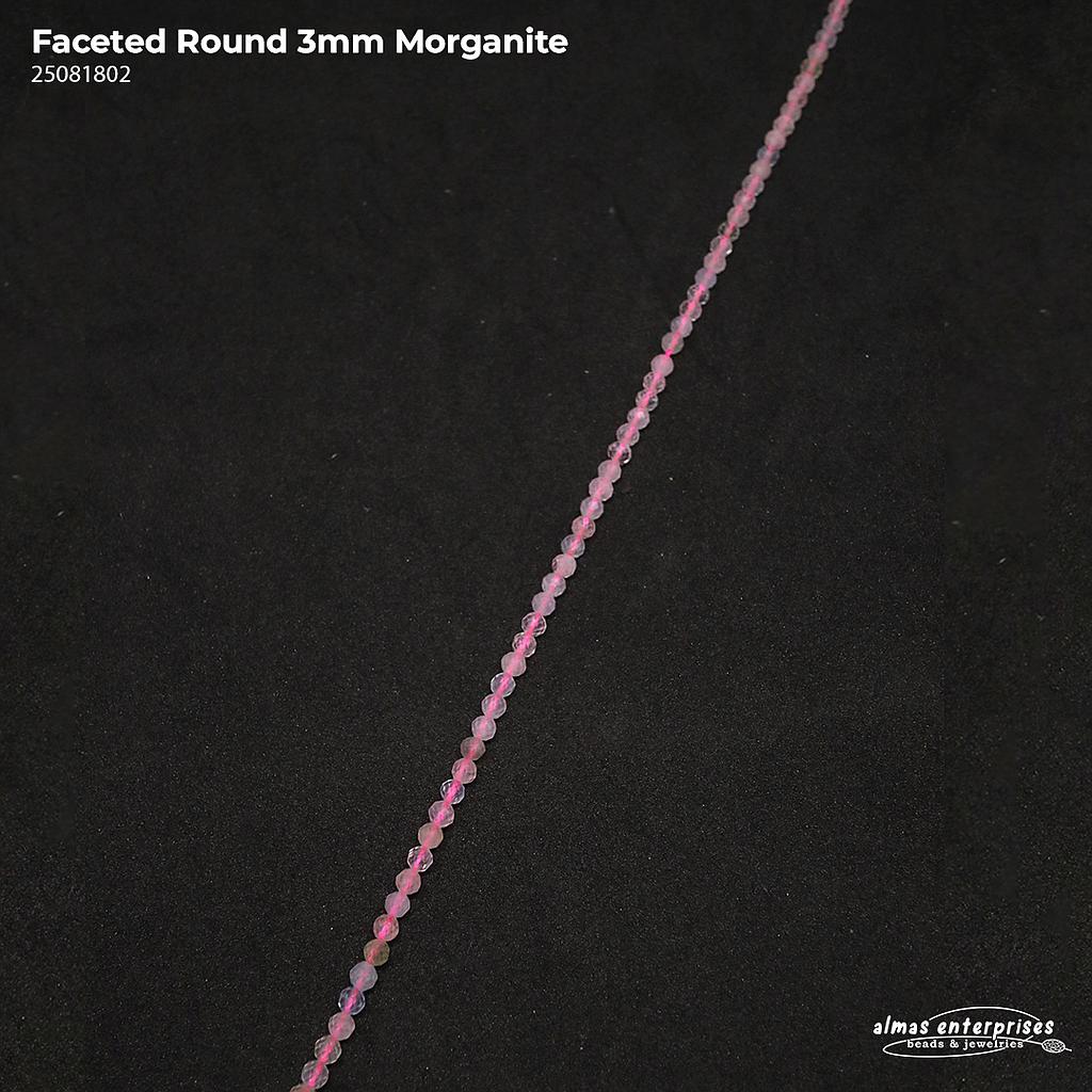 Faceted Round Morganite
