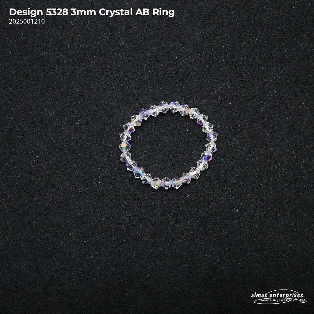 Design 5328 3mm Crystal Ring