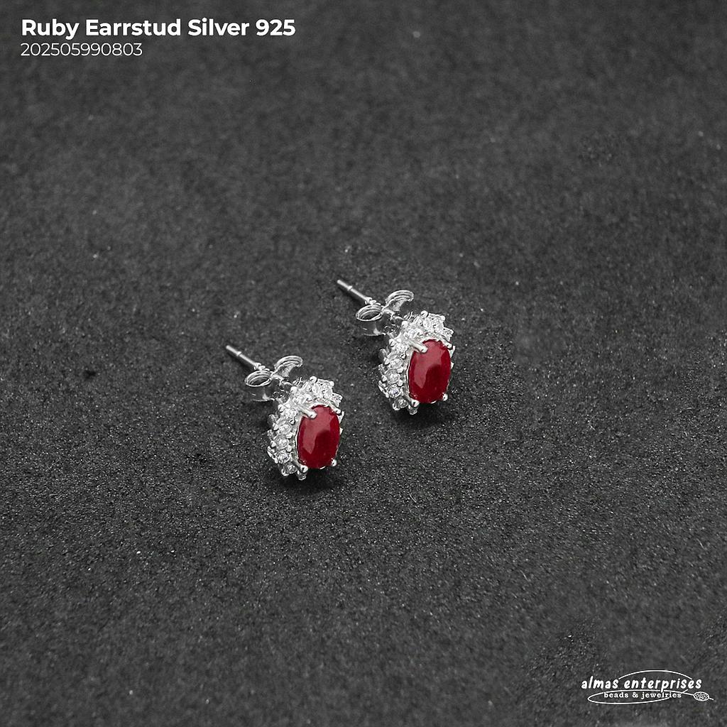 Ruby Fan EarStud Silver 925