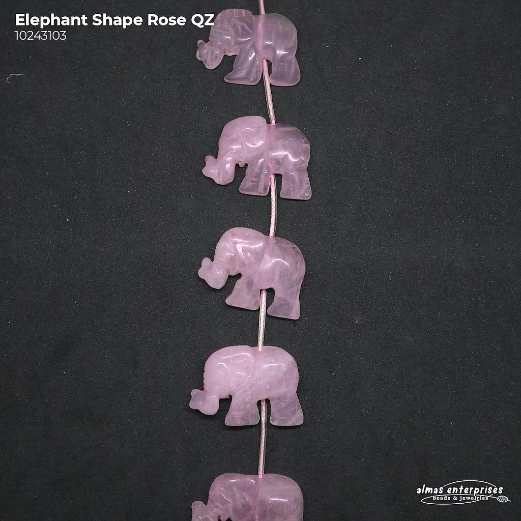 Elephant Shape Rose Quartz
