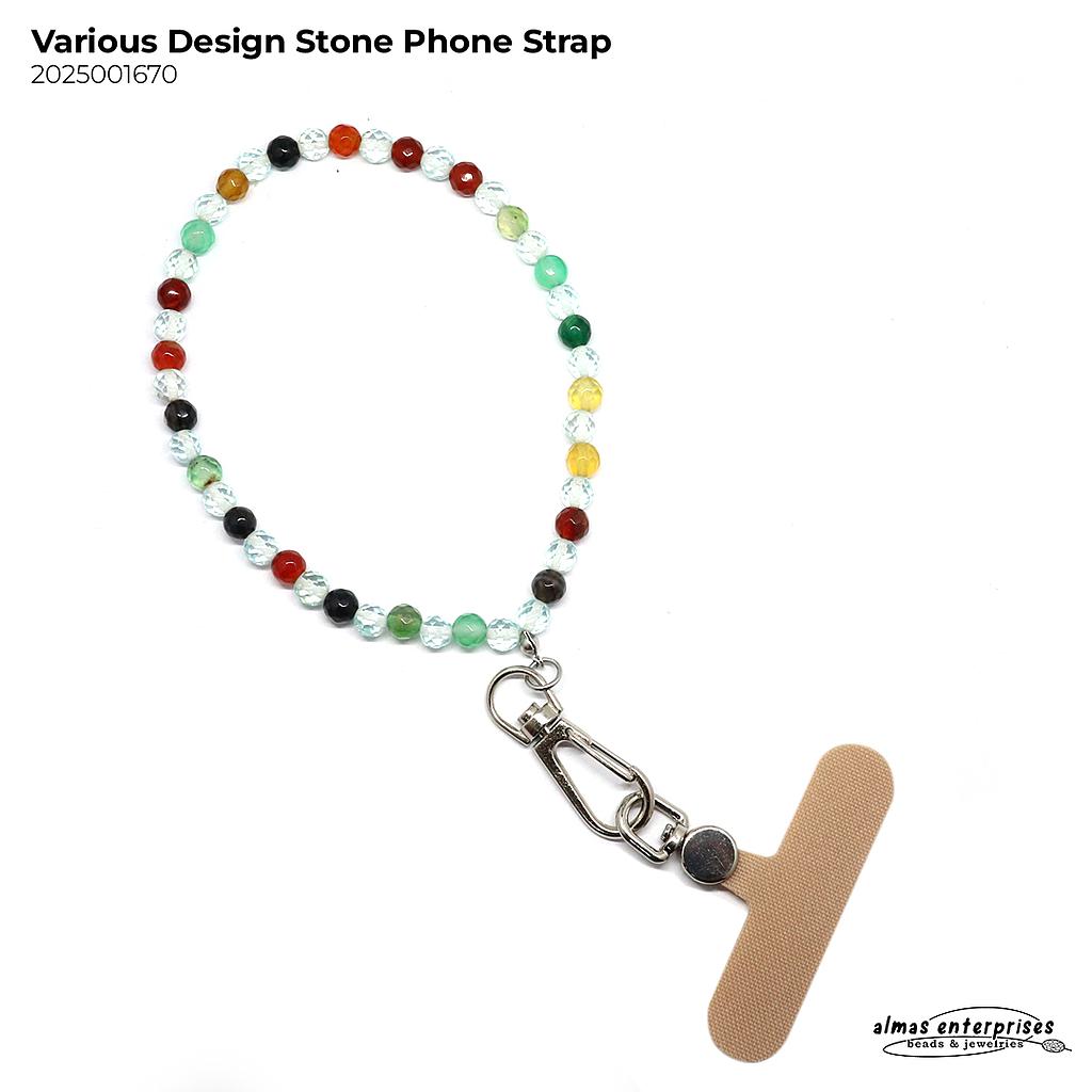 Various Design Stone Phone Strap