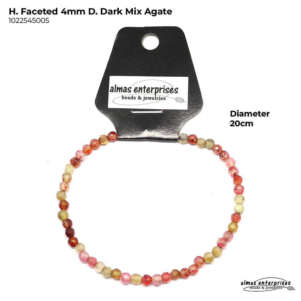 H. Faceted Round D. Dark Mix Agate A