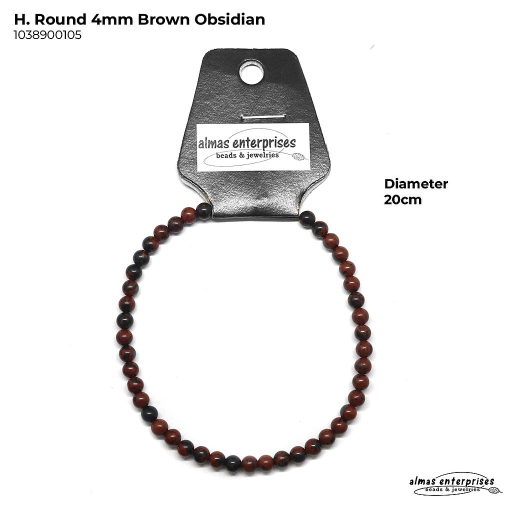 H. Round Brown Obsidian