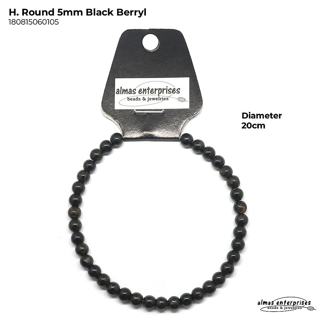 H. Round Black Berryl
