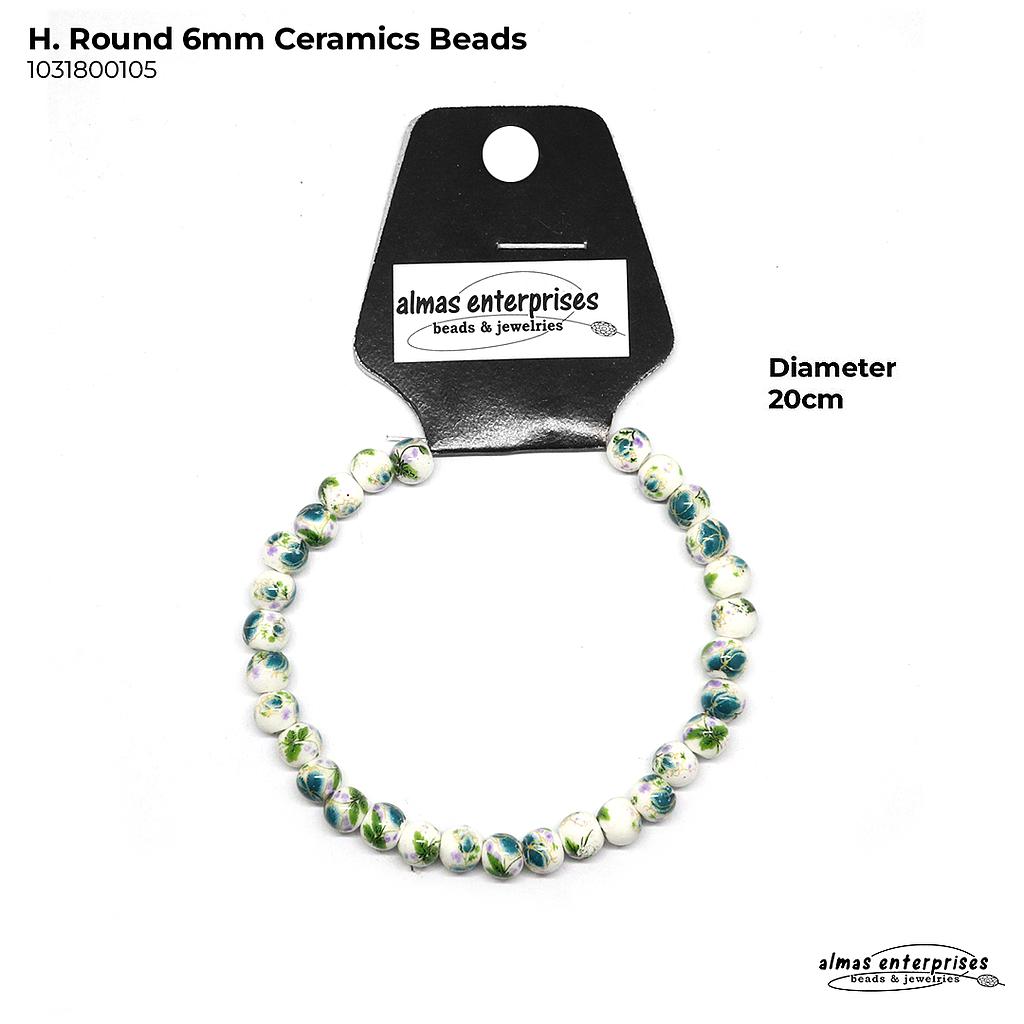 H. Round Ceramics Beads