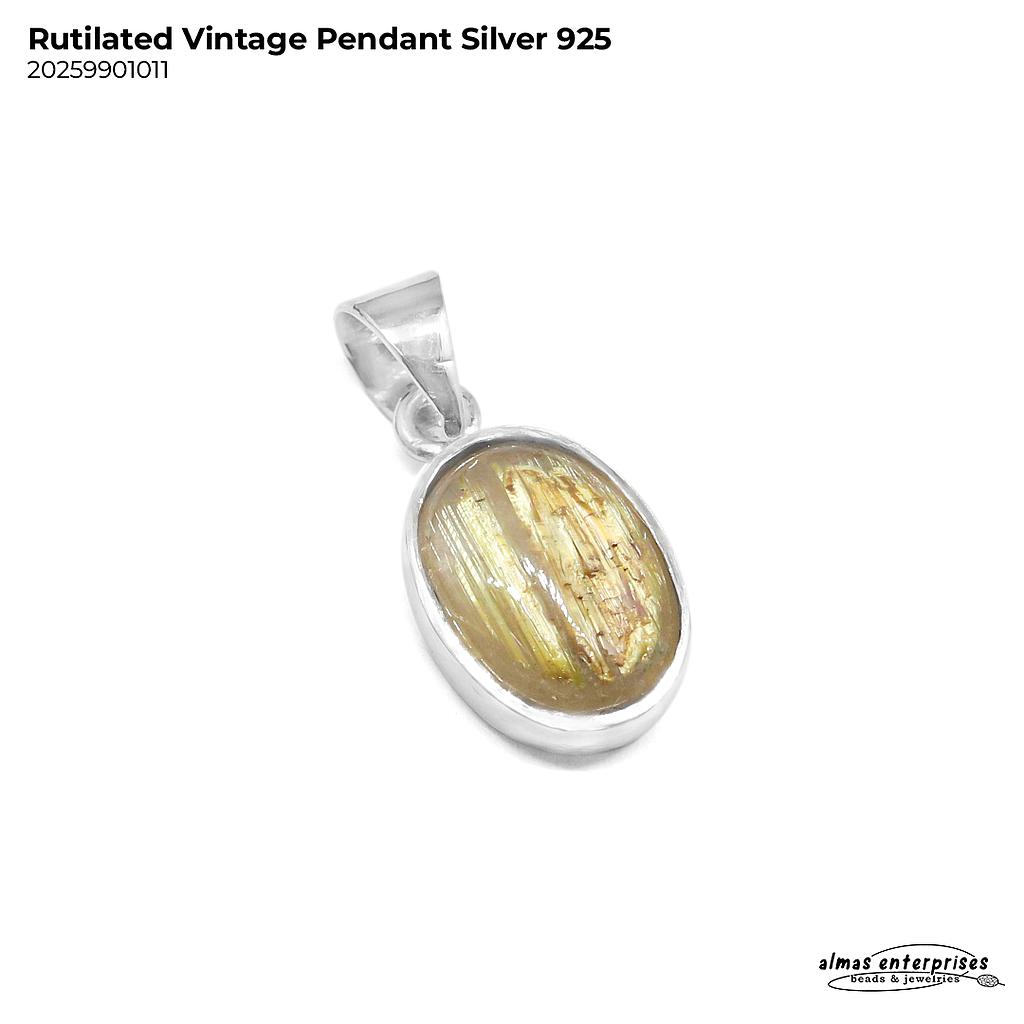 Rutilated Vintage Pendant Silver 925