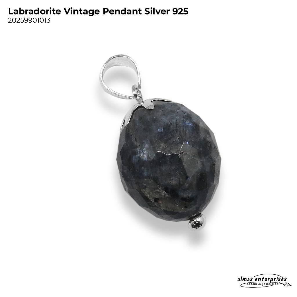 Labradorite Vintage Pendant Silver 925