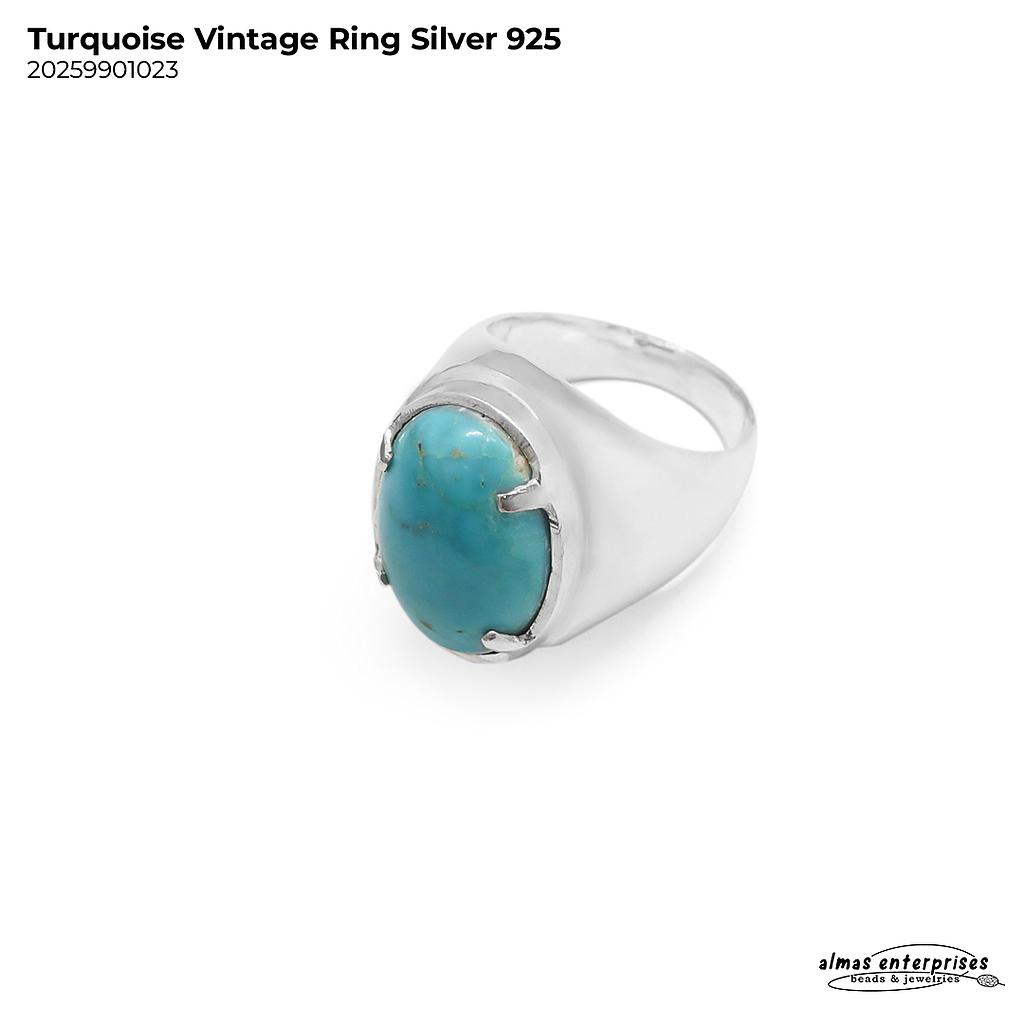 Turquoise Vintage Ring Silver 925