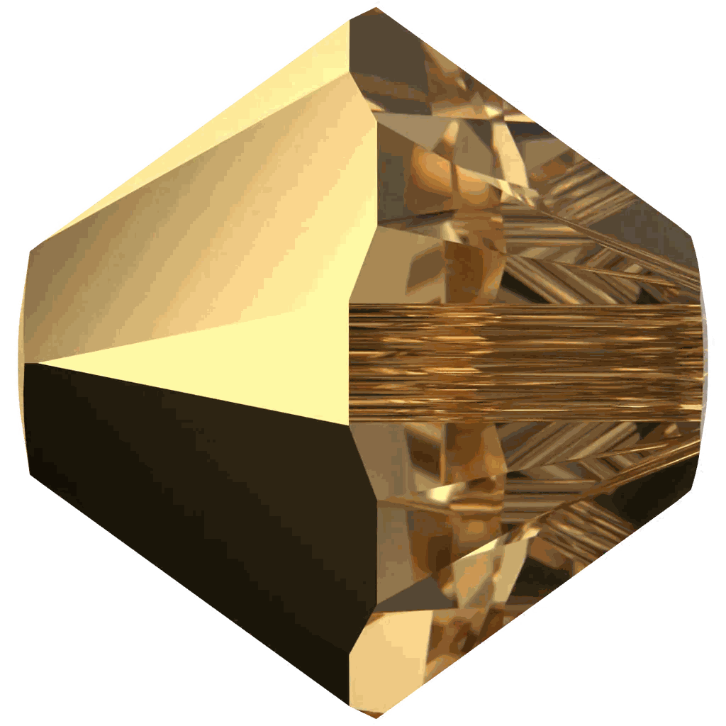 5328 6mm CRYSTAL.AURUM 2er