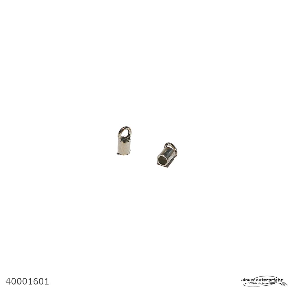 3mm Tube Cord Tip Silver 925