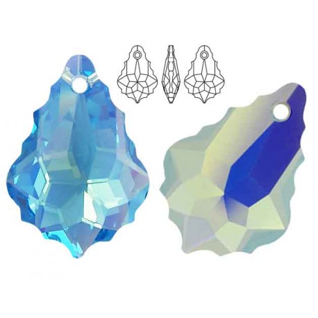 6090 16mm AQUAMARINE AB/3pcs