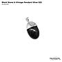 Black Stone Vintage Pendant Silver 925