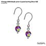 Vintage Beads 8mm Crystal Earring Silver 925