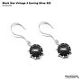 Black Star Vintage Earring Silver 925