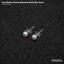 FWP Button StainlessSteel Ear Stud
